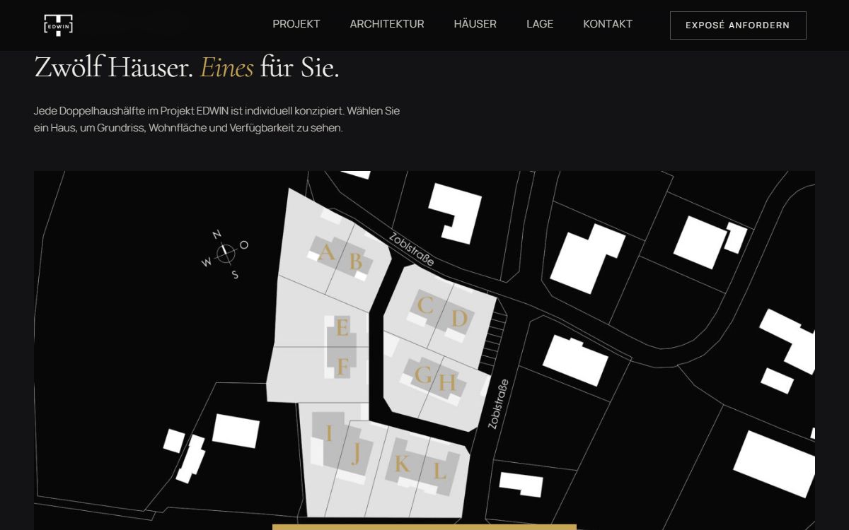 EDWIN &mdash; Doppelhaus Welsland - Die H&auml;user - the interactive site plan