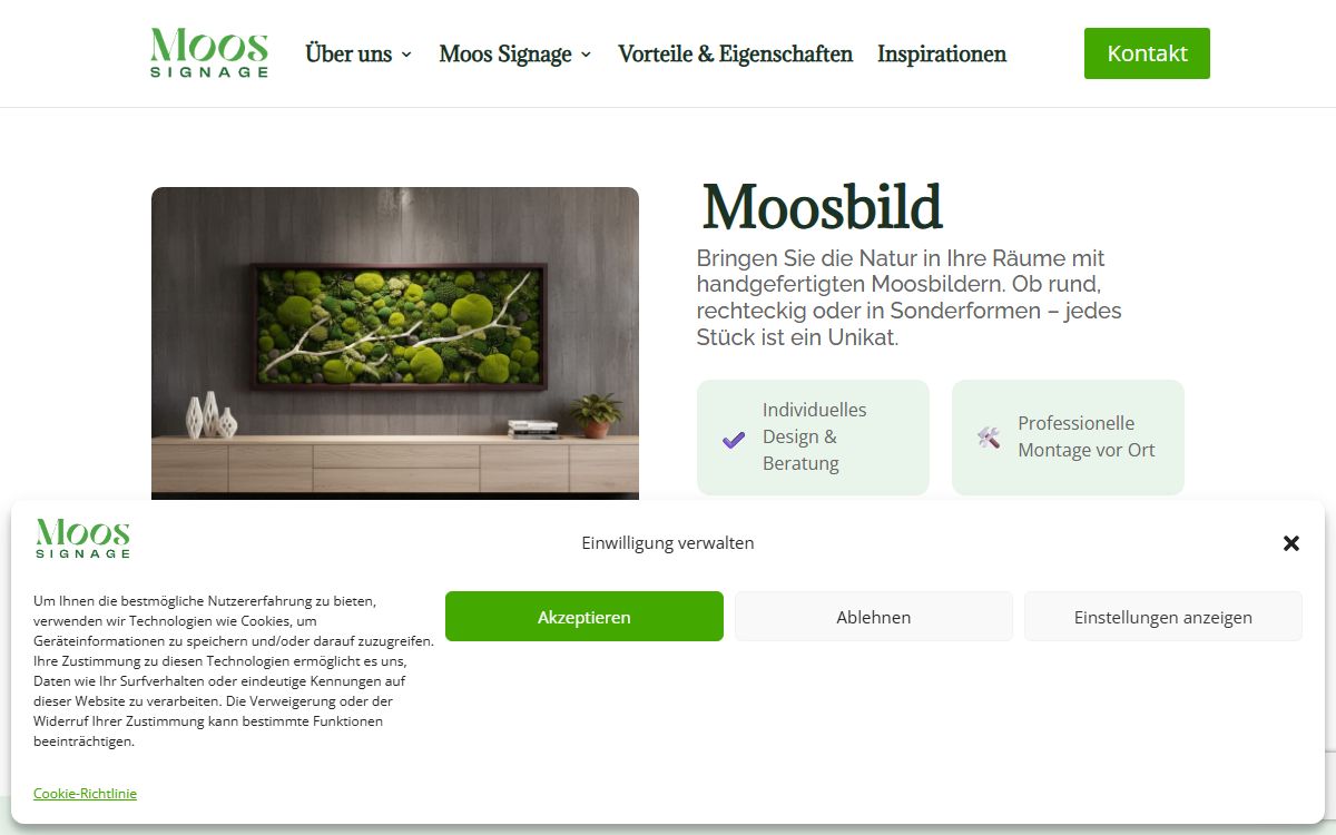Moos Signage - Moosbild