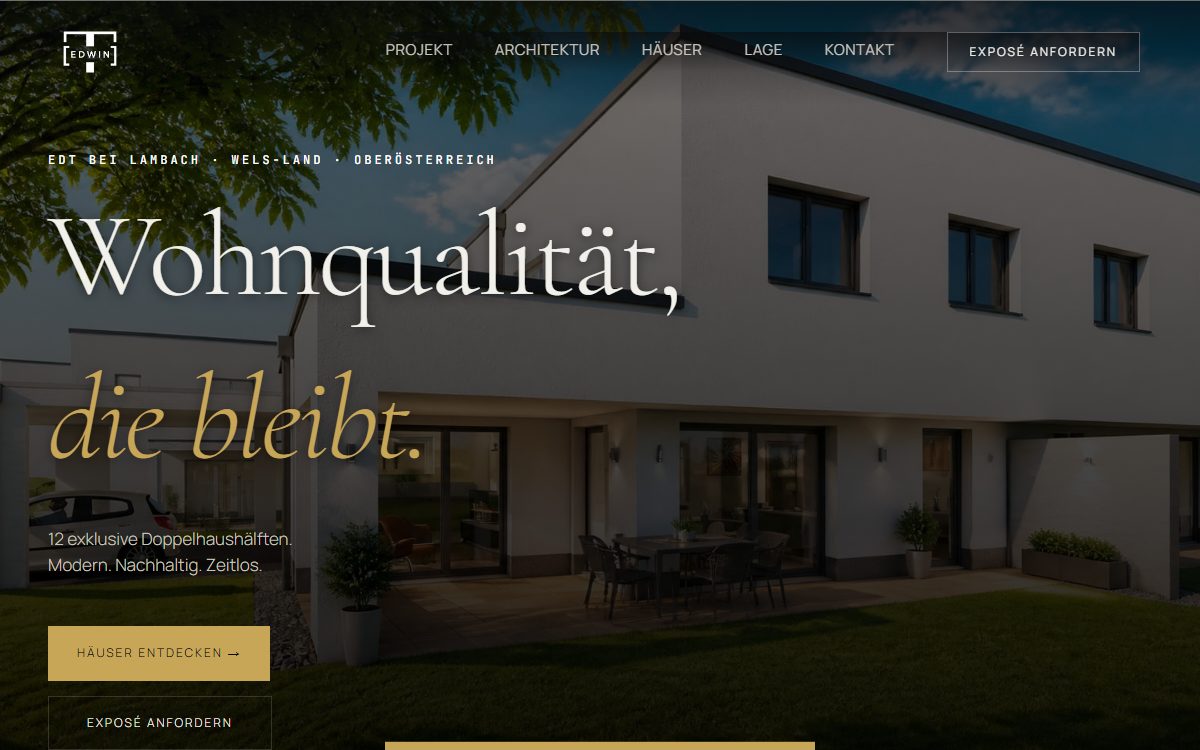 EDWIN - Doppelhaus Welsland — website built by Creative Marketers BD